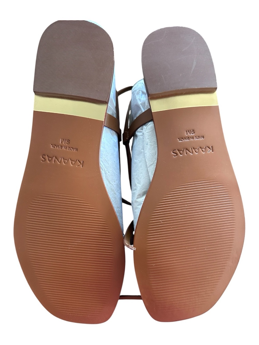 Kaanas Paloma Lace Up Sandals Brown Leather Strappy Gladiator Flat Sandals - Picture 3 of 9